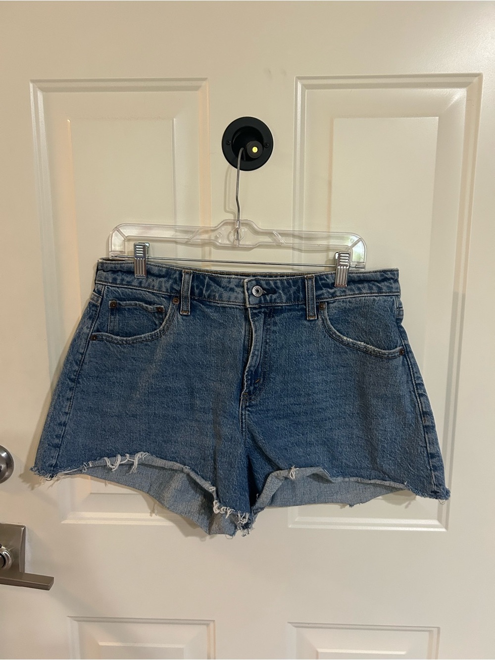 Abercrombie & Fitch Distressed Blue Denim Cutoff Shorts